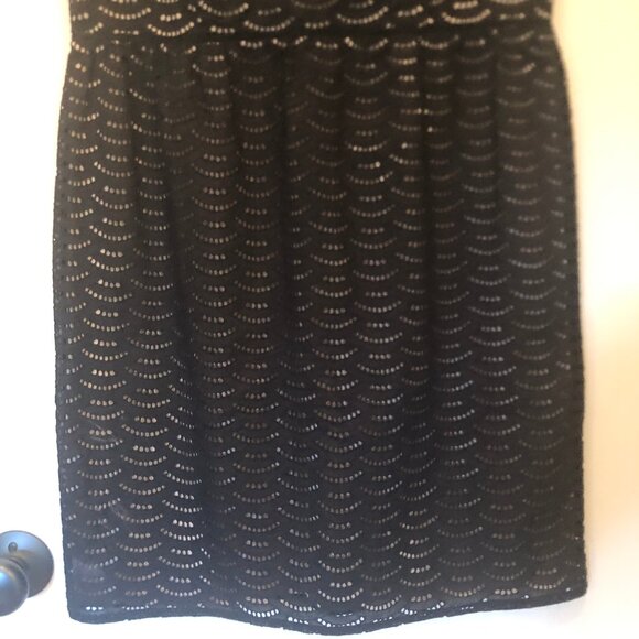 LOFT sleeveless black eyelet cotton midi dress sz 10P - Picture 9 of 14